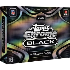 2025 Topps Chrome Black Football Hobby Box Case