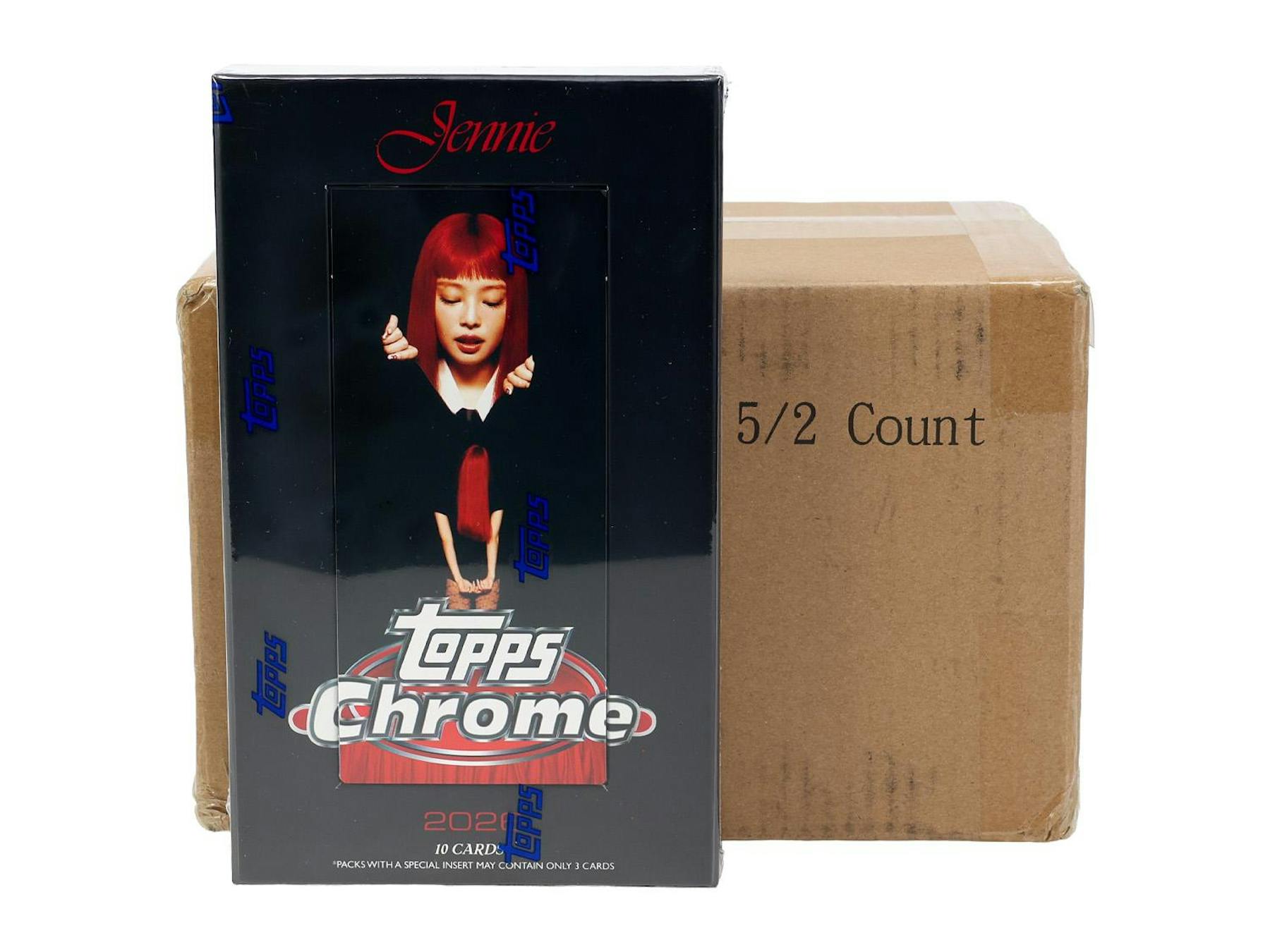 2026 Topps Chrome x Jennie sealed box and 5-box case